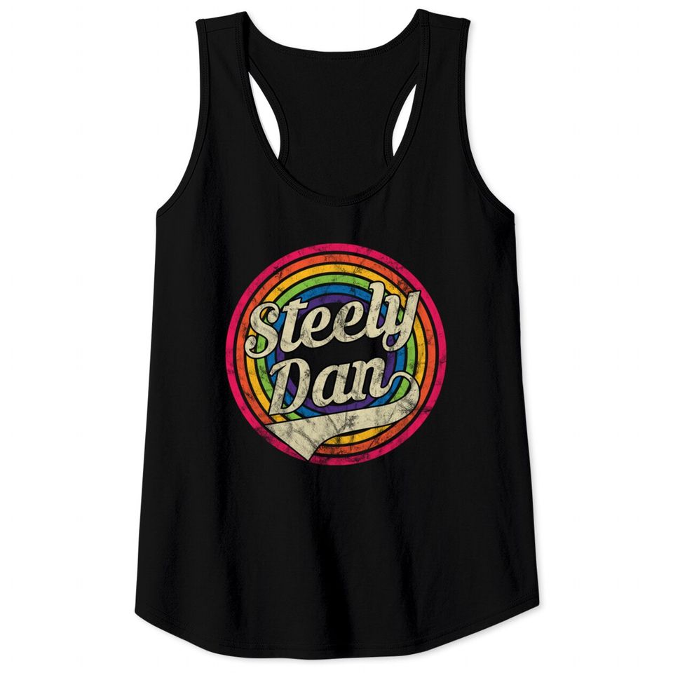 Steely Dan - Retro Rainbow Faded-Style - Steely Dan - Tank Tops