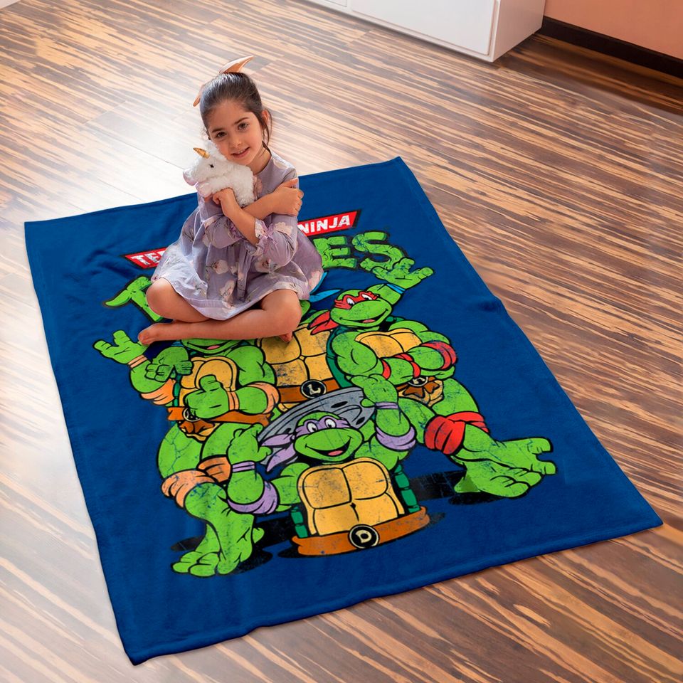 Teenage Mutant Ninja Turtles Classic Retro Logo Baby Blanket