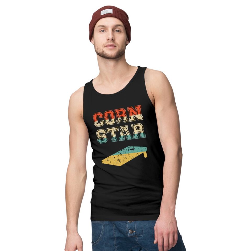 Corn Star Funny Cornhole Tournament Tank Tops