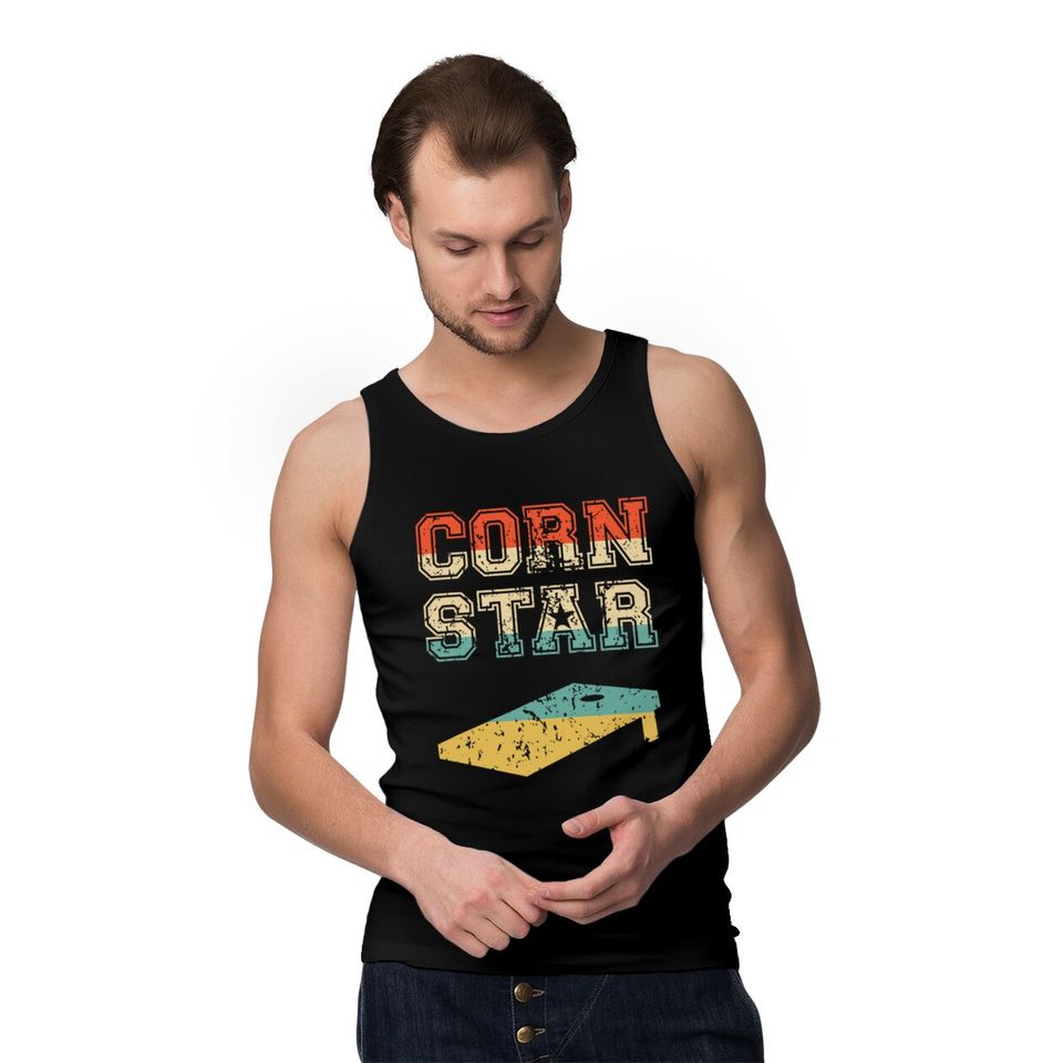 Corn Star Funny Cornhole Tournament Tank Tops