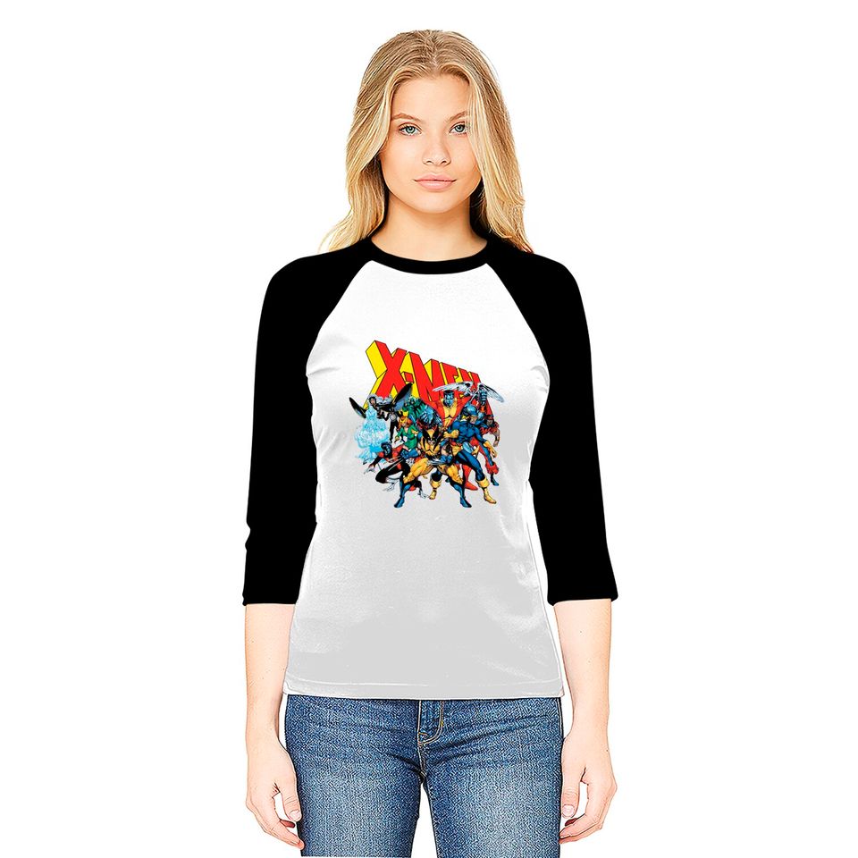Cartoon Baseball Tees Marvel X-Men Animated Series Retro 90s