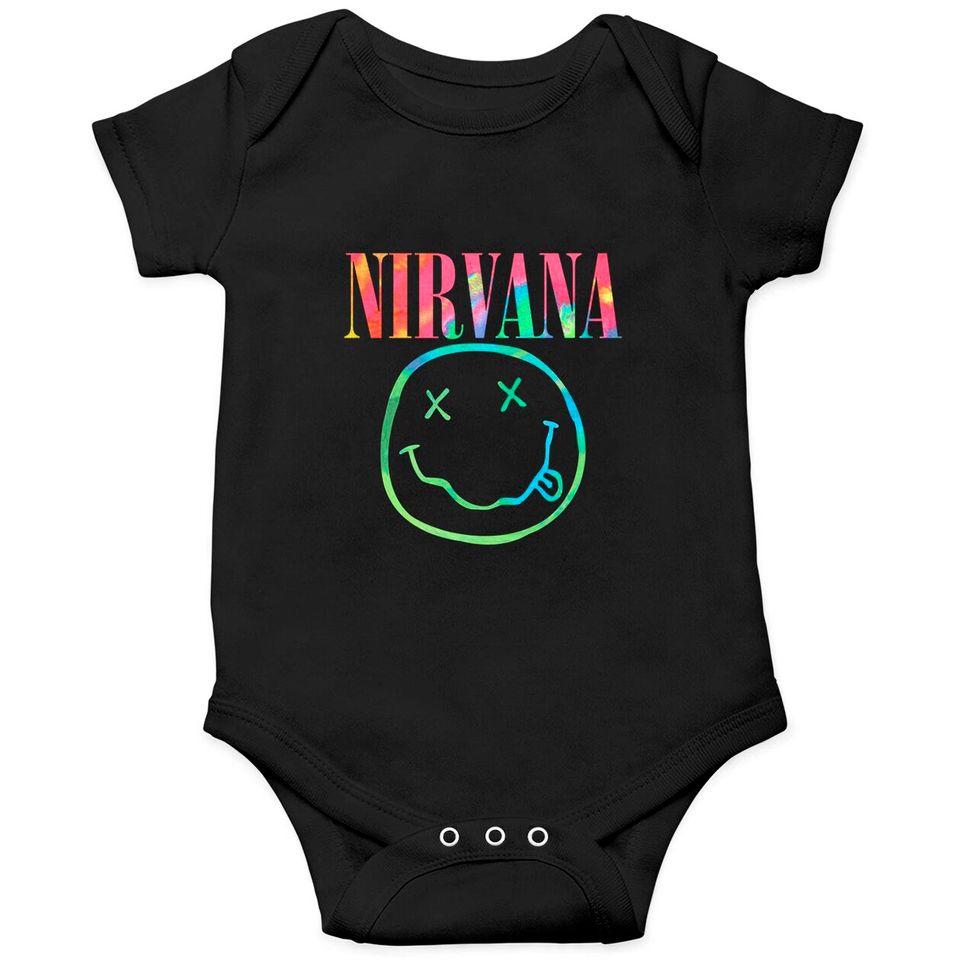 Nirvana Short-Sleeve Neon Smile Boyfriend Graphic Onesie