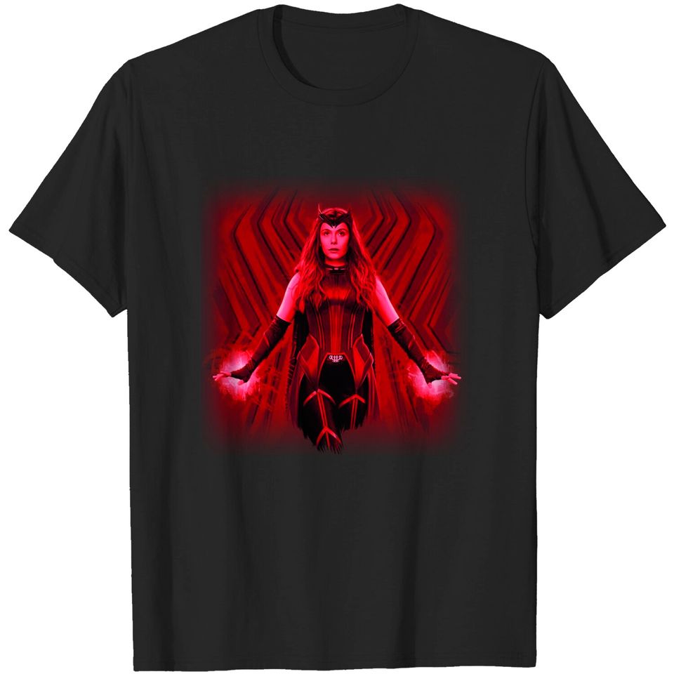 WandaVision Scarlet Witch Textured Portrait Pullover T-Shirts