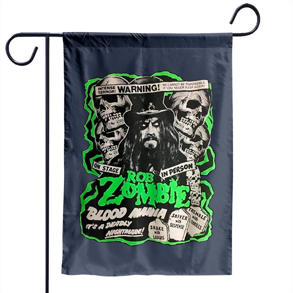 Ualwory Rob Zombie Garden Flag Cotton Fashion Sports Casual Round Neck Short Sleeve Garden Flag