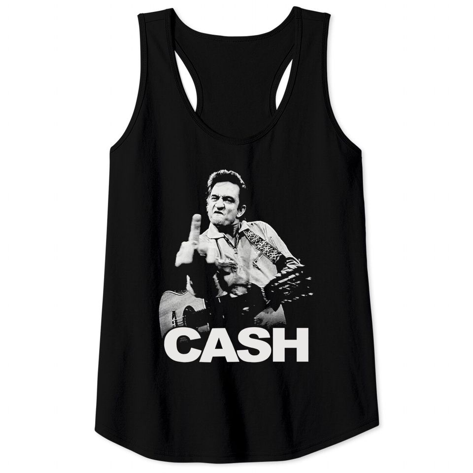 Johnny Cash Middle Finger Tank Tops