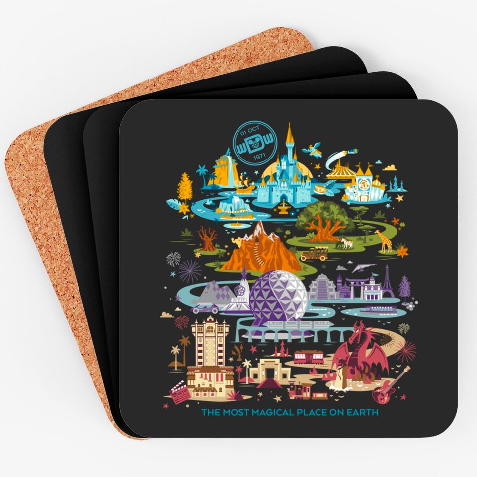 Disney Walt Disney World 50th Anniversary Coasters
