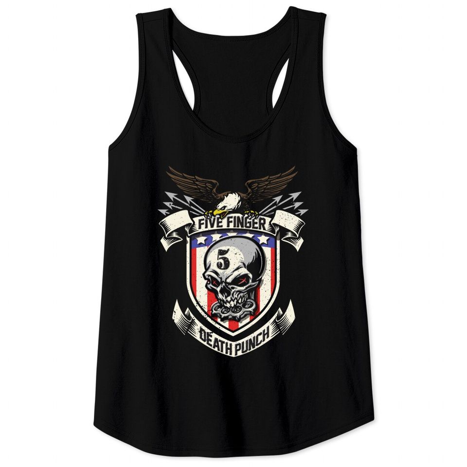 Five Finger Death Punch American Shield Tank Tops