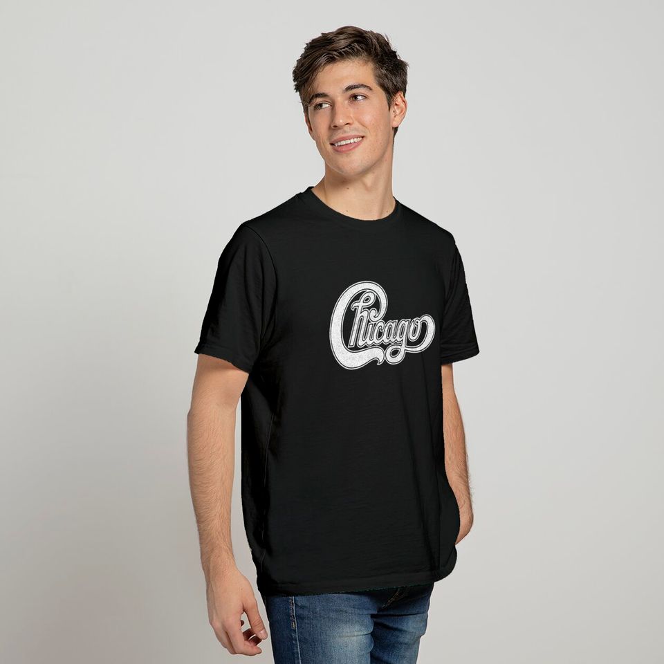 Chicago / Retro Styled Faded Design (White) - Chicago - T-Shirt