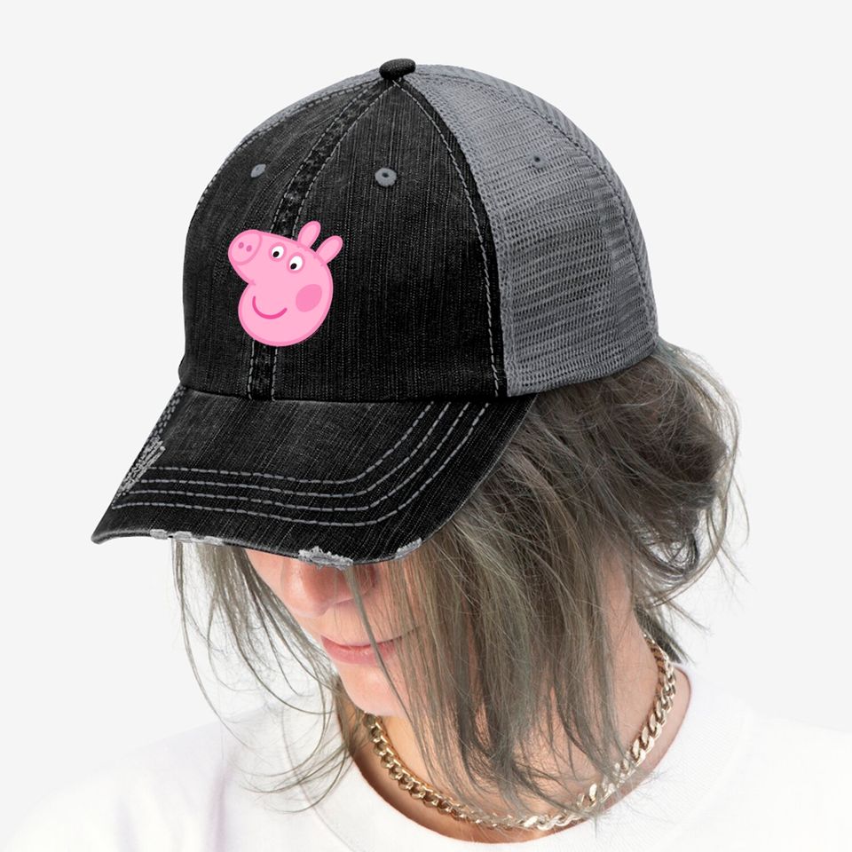 Family Pig Big Face Trucker Hats