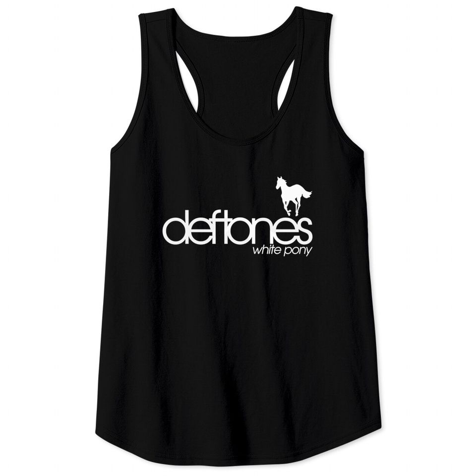 Deftone White Pony Tank Tops