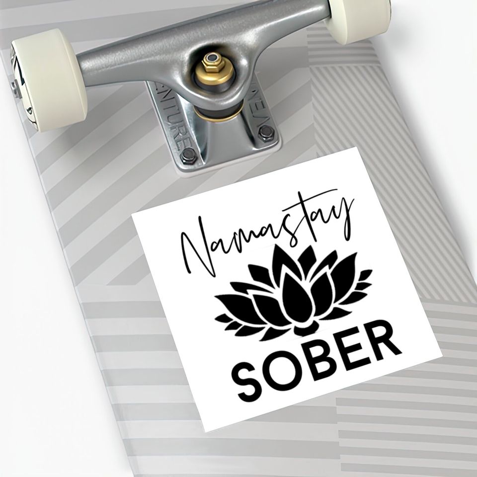 Namastay Sober Lotus Sobriety Recovery Sticker