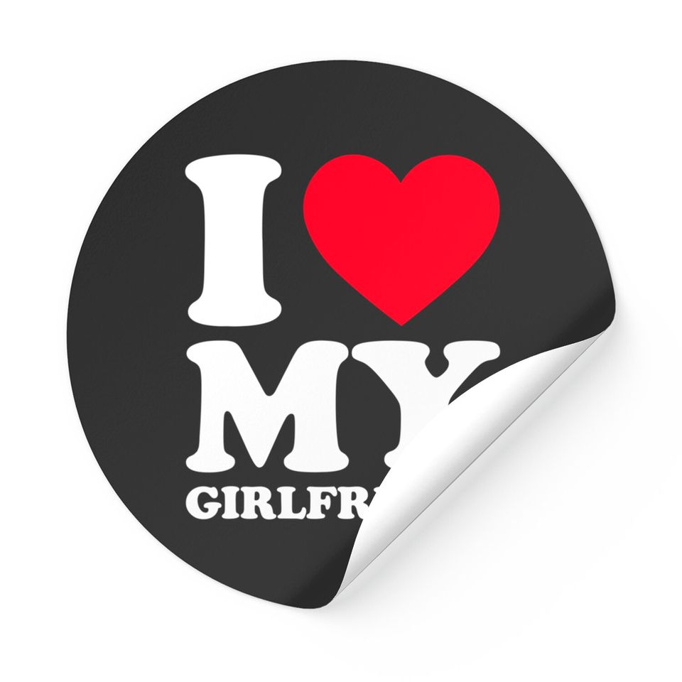 I Love My Girlfriend Sticker I Heart My Girlfriend Sticker Gf Sticker