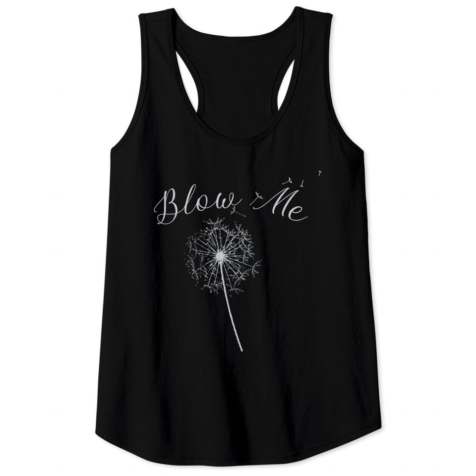 Blow Me Dandelion Flower Tank Top