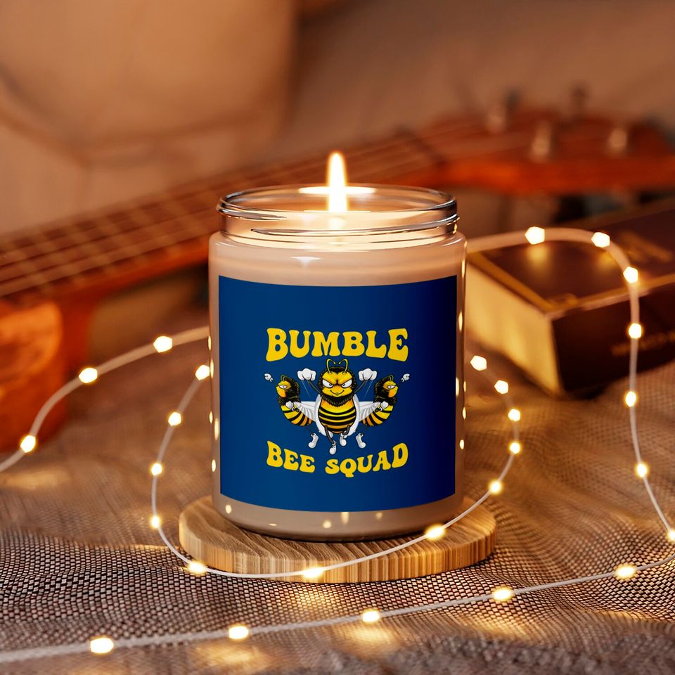 Funny Bumble Bee Design Squad Buddies Scented Candles