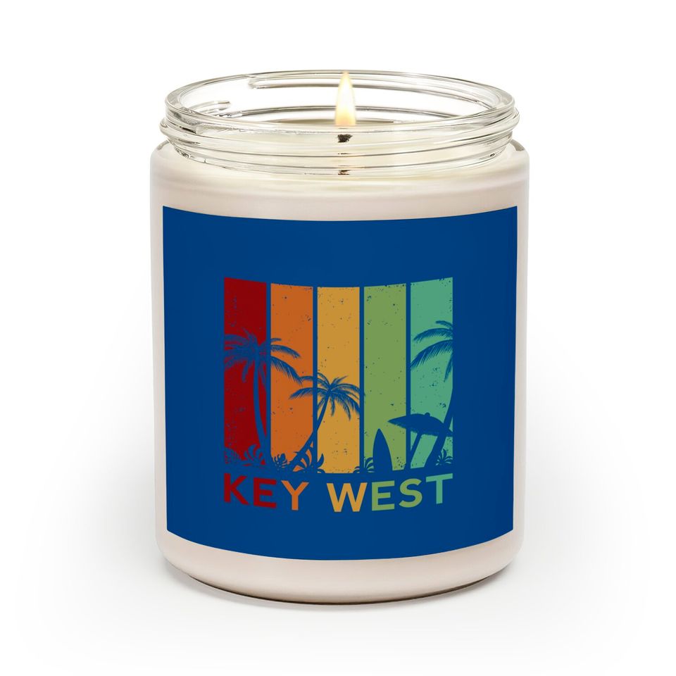 Retro Key West Florida Keys Tropical Vintage Scented Candles