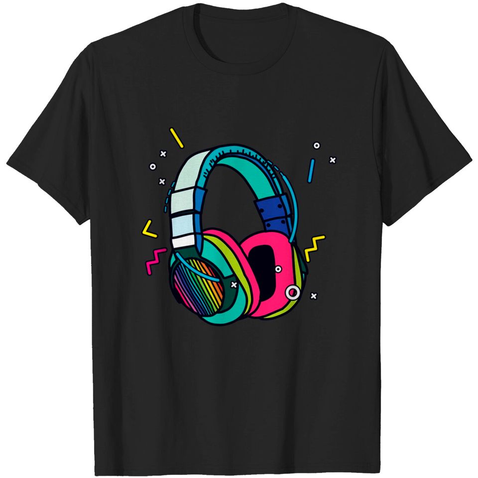 Music Sound Headphones DJ Disk Jockey T-Shirt