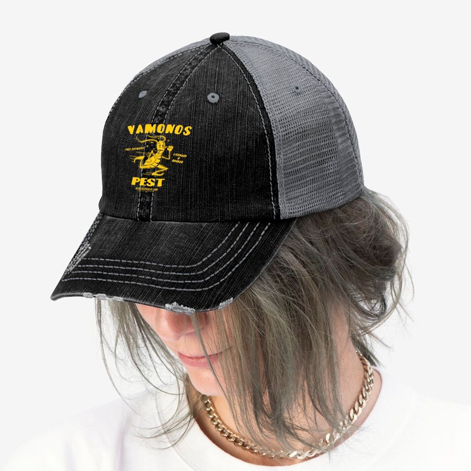 Breaking Bad Vamanos Pest Yellow Insect Logo Trucker Hats