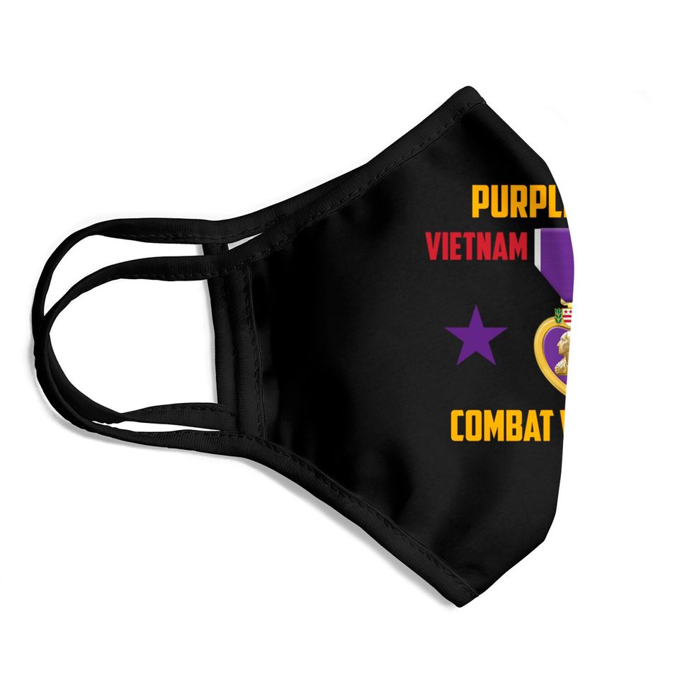 Purple Heart Vietnam Veteran Face Masks