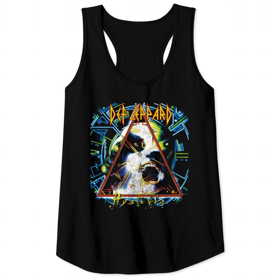 Def Leppard Hysteria 80s Rock Album Tank Tops & Stickers