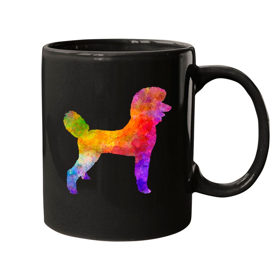 Dogs Lovers Poodle in watercolor Mugs