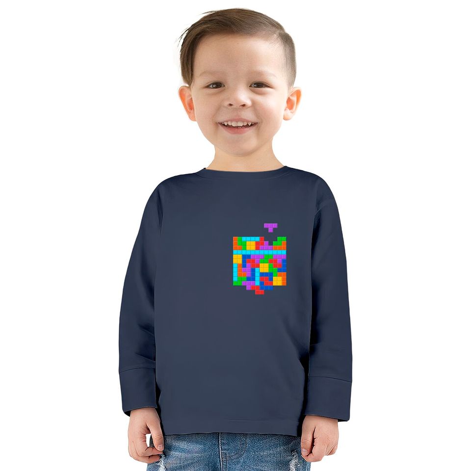 Tetris Pocket - Tetris -  Kids Long Sleeve T-Shirts