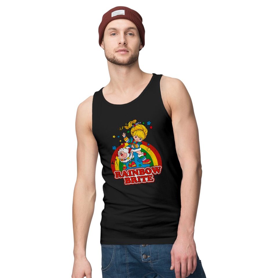 Distressed Rainbow Brite - Rainbow Brite - Tank Tops