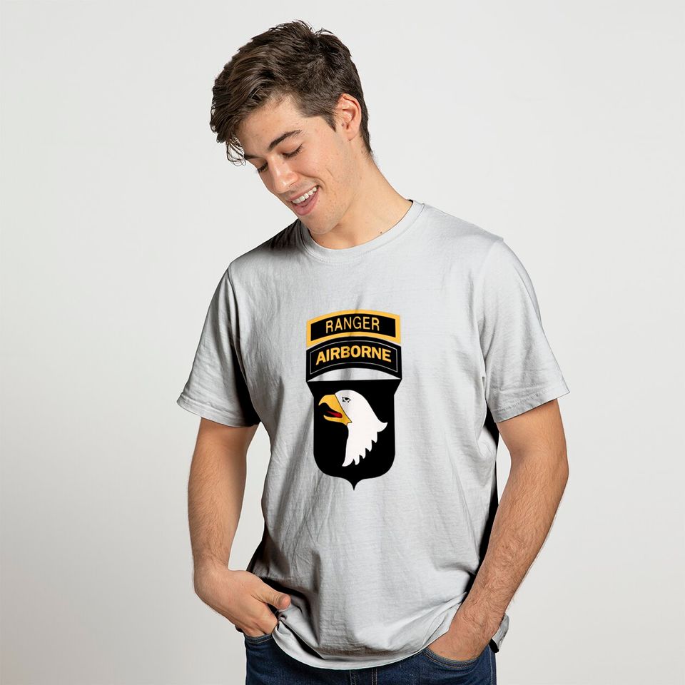 101st AIRBORNE WITH RANGER TAB - 101st Airborne Ranger - T-Shirt