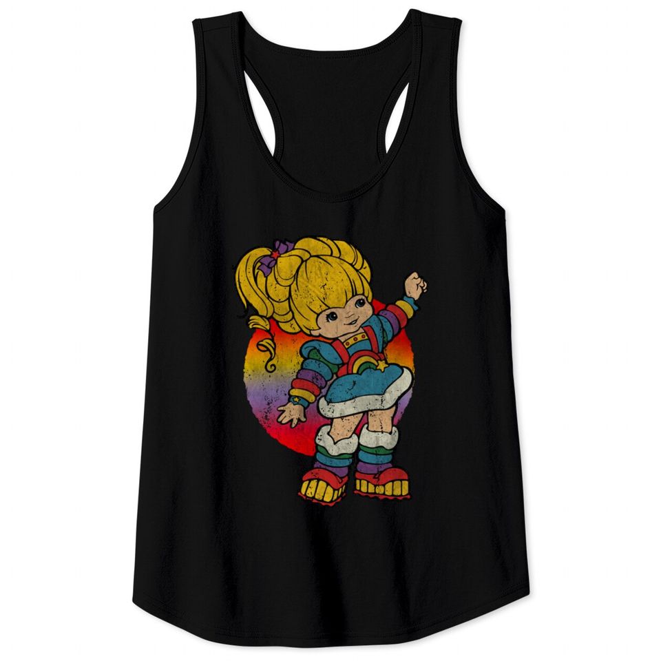 Rainbow brite distressed - Rainbow Brite - Tank Tops