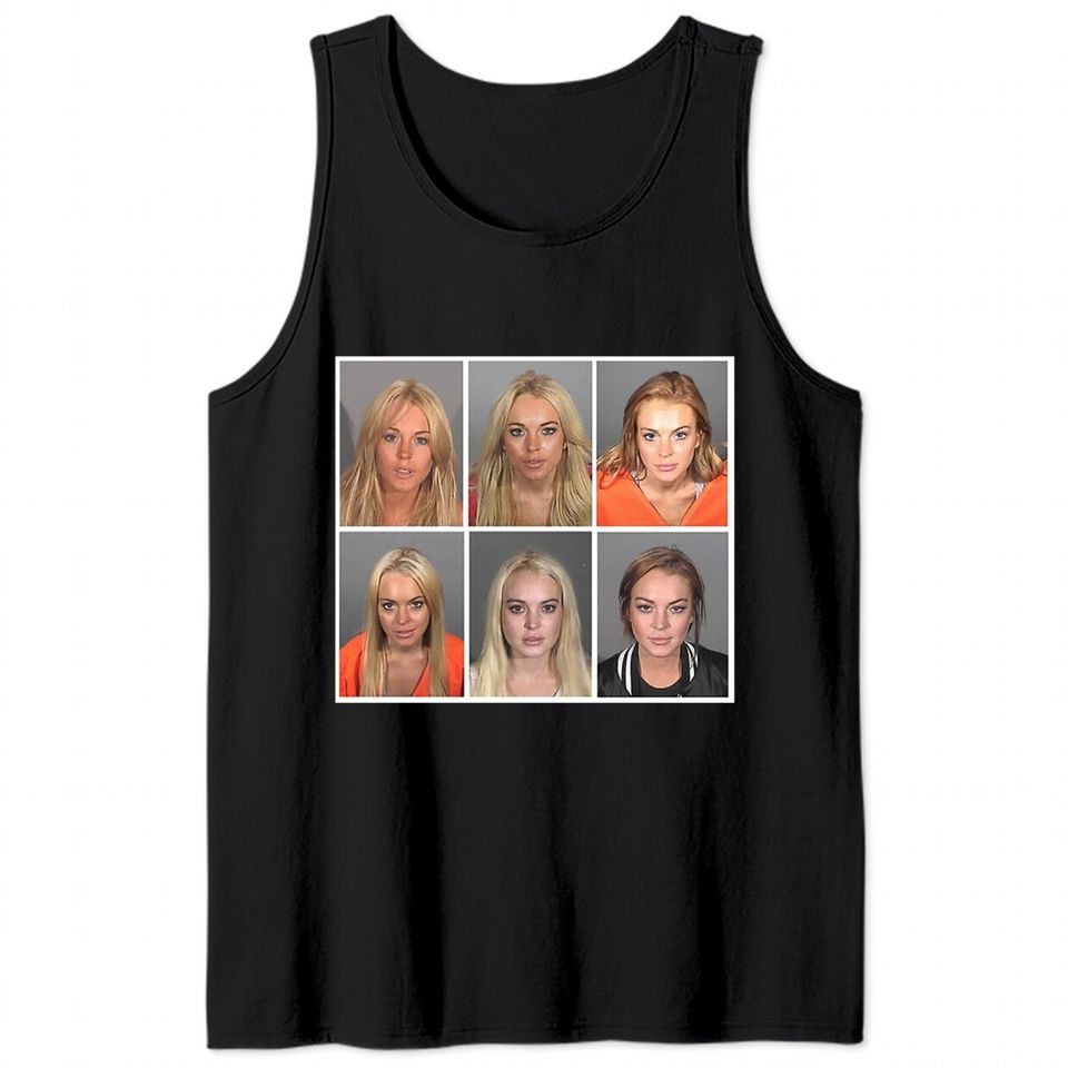 Lindsay Lohan Mugshots Tank Tops Dress