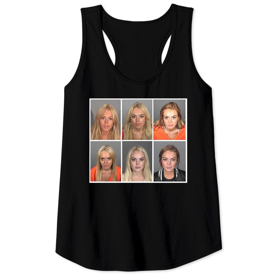 Lindsay Lohan Mugshots Tank Tops Dress
