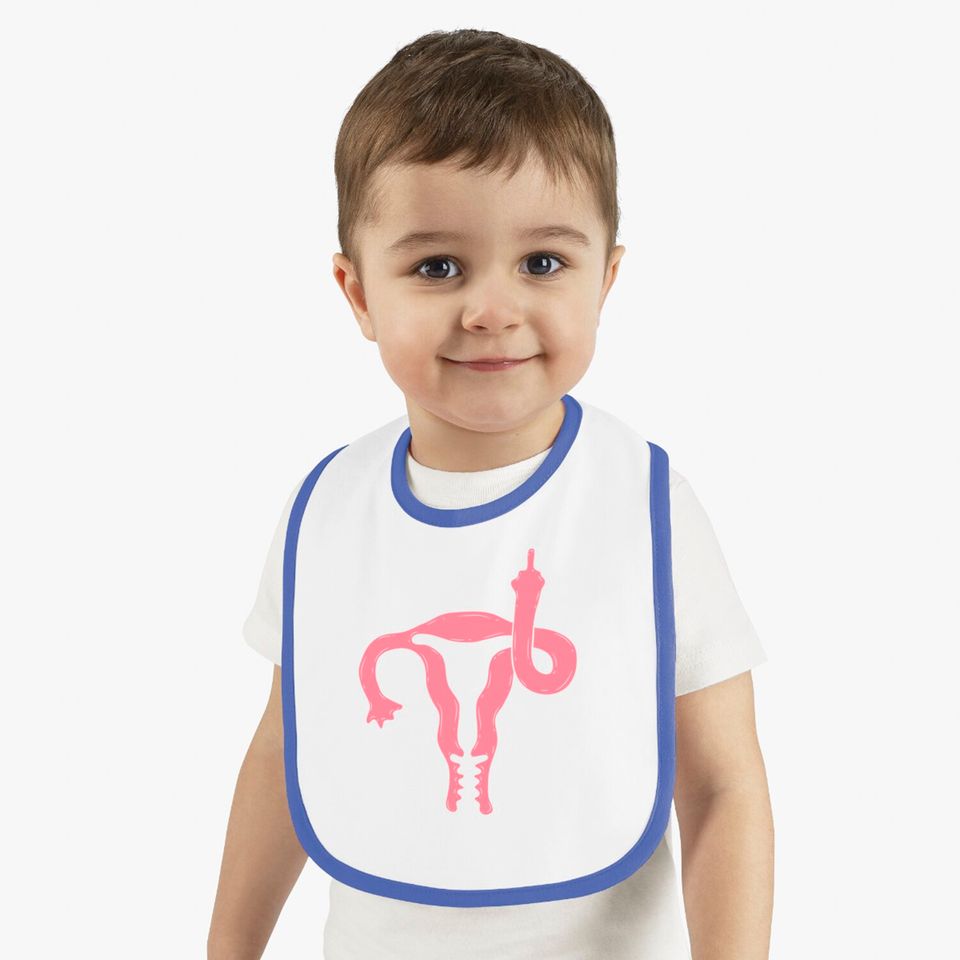 Uterus Shows Middle Finger Feminist Feminism Bibs