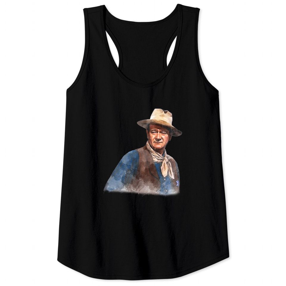 John Wayne "The Duke" - Watercolor - John Wayne - Tank Tops