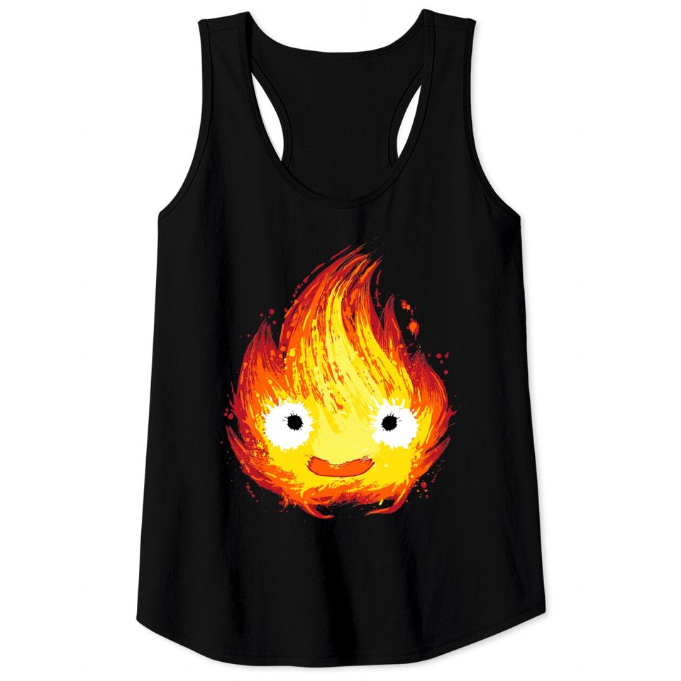 Fire Demon Calcifer painting Tank Tops
