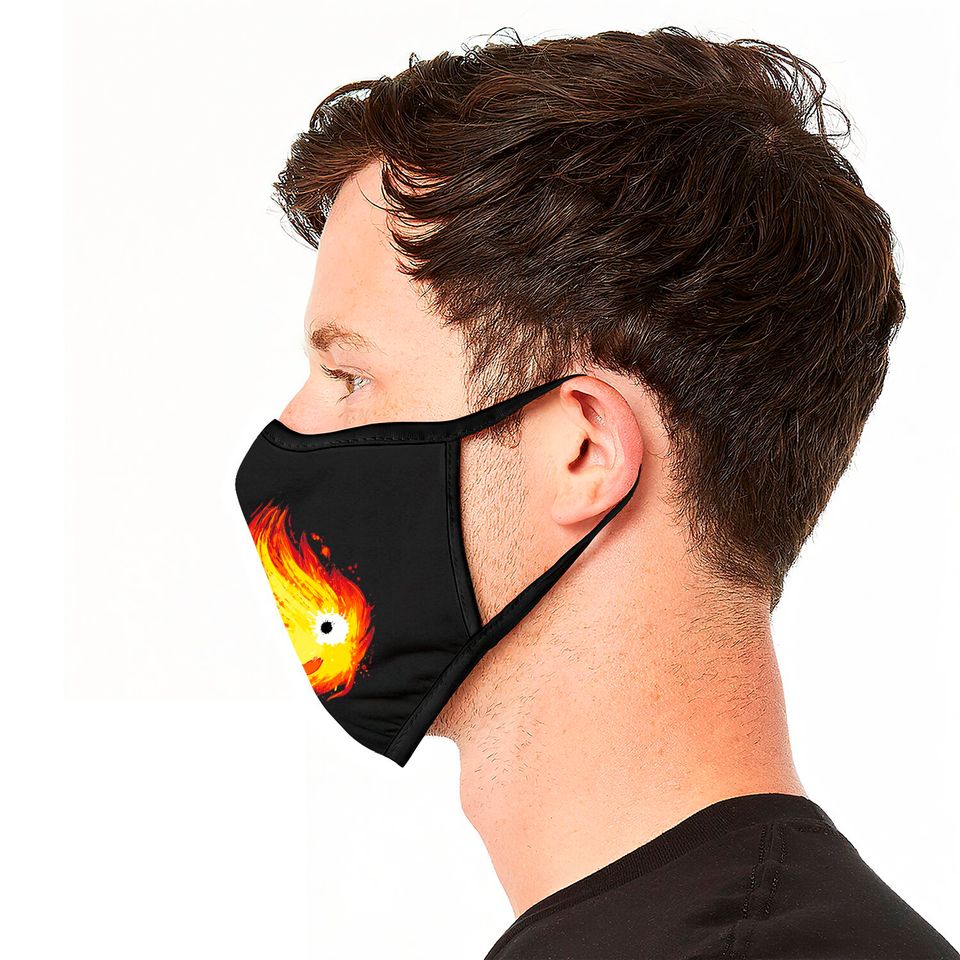 Fire Demon Calcifer painting Face Masks