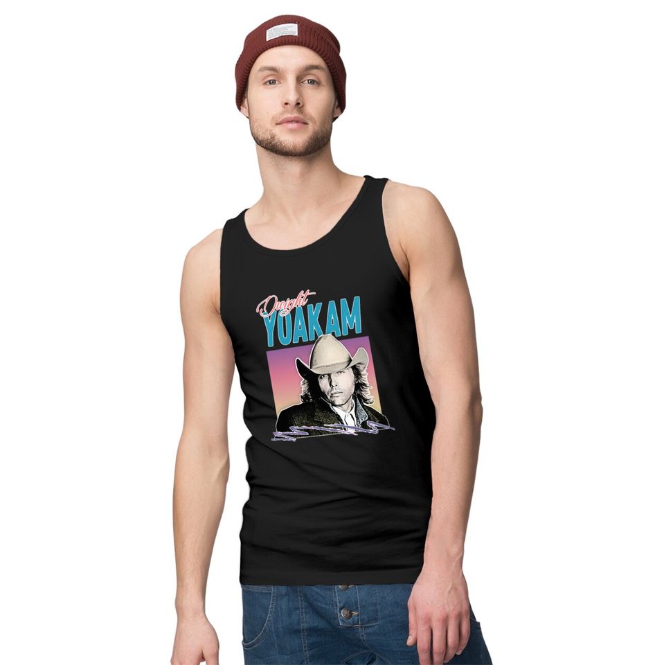 Dwight Yoakam / 80s Styled Retro Design - Dwight Yoakam - Tank Tops