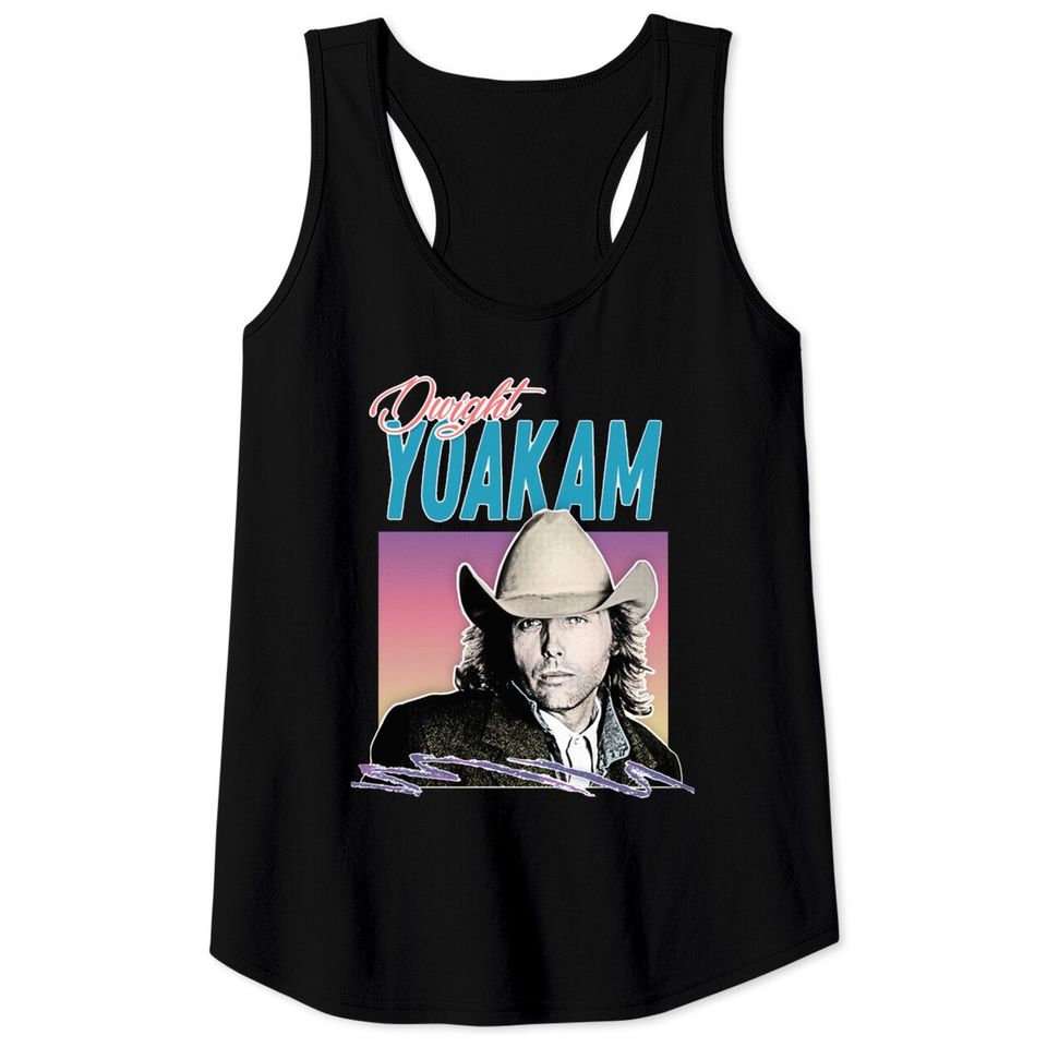 Dwight Yoakam / 80s Styled Retro Design - Dwight Yoakam - Tank Tops