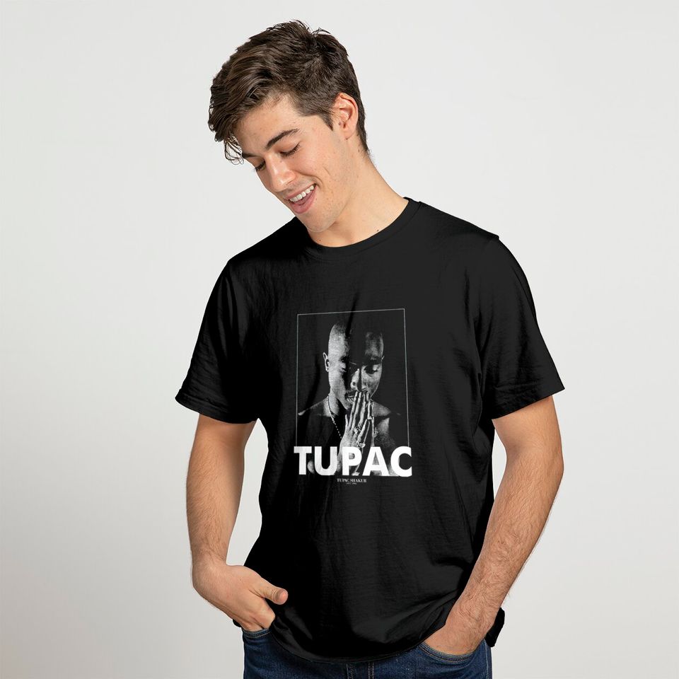 Tupac Shakur 2Pac Praying Rap Rock  Tee T-Shirt