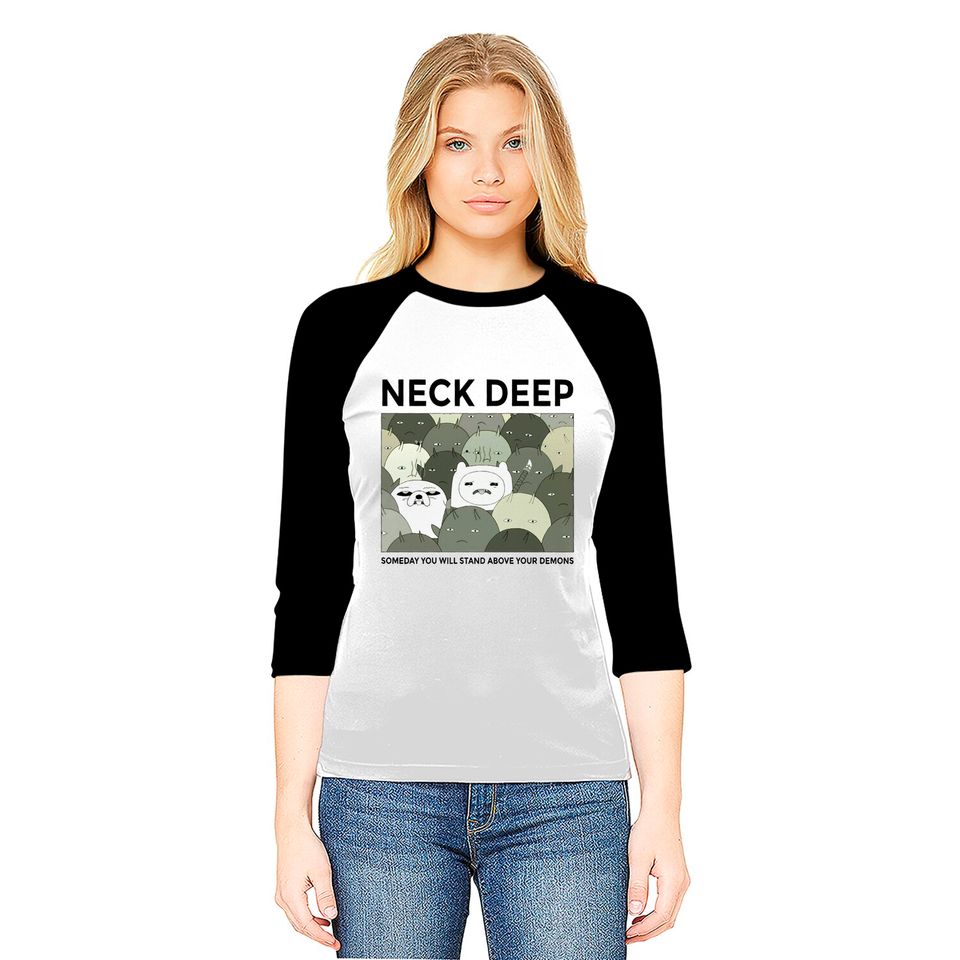 Neck Deep Adventure Time Baseball Tees