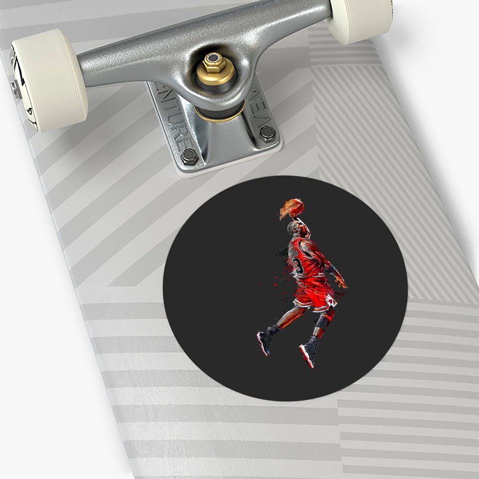 Stickers to Match Jordan, Michael-Jordan Jumping Sticker, Basketball Jordan Adults Sticker