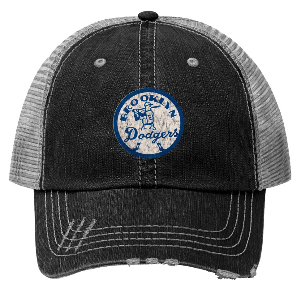 Vintage Brooklyn baseball logo distressed - Brooklyn - Trucker Hats