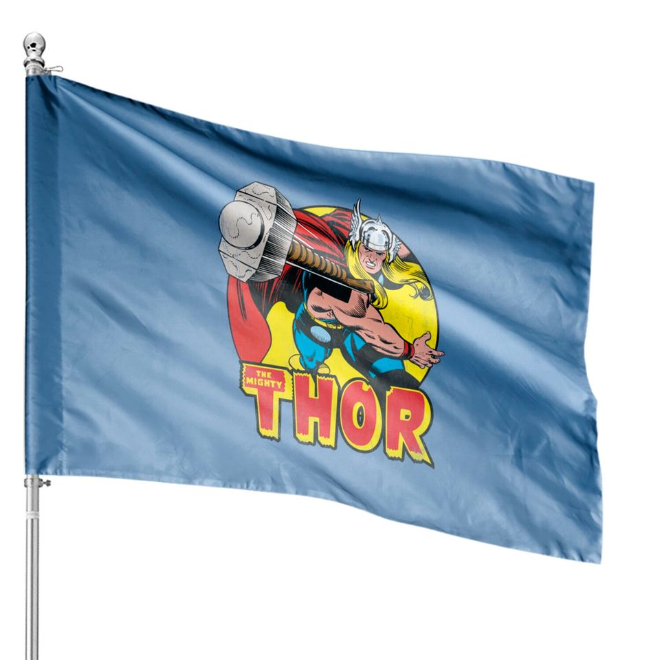 Marvel Mighty Thor Hammer Throw House Flags