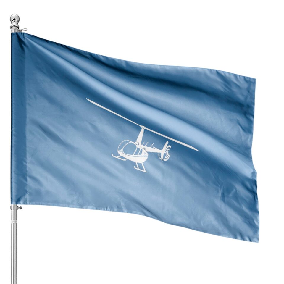 Flying Robinson Helicopter House Flag House Flags