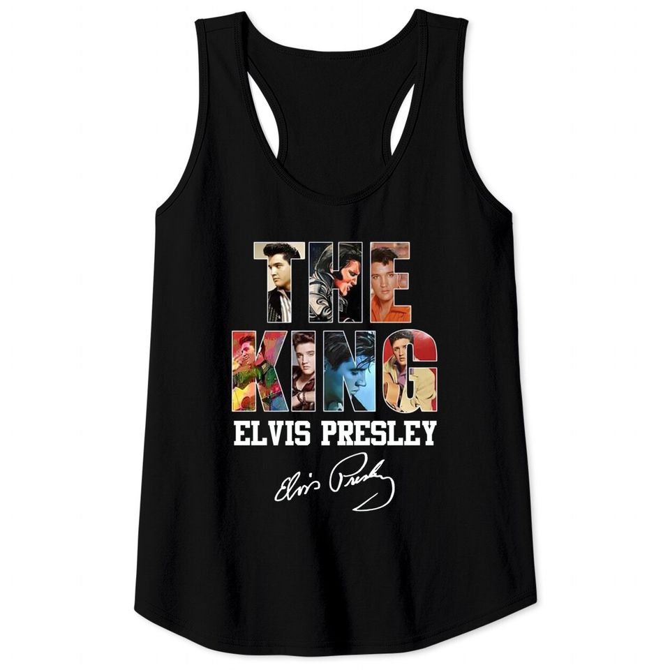 The King Elvis Presley Signatures Tank Tops