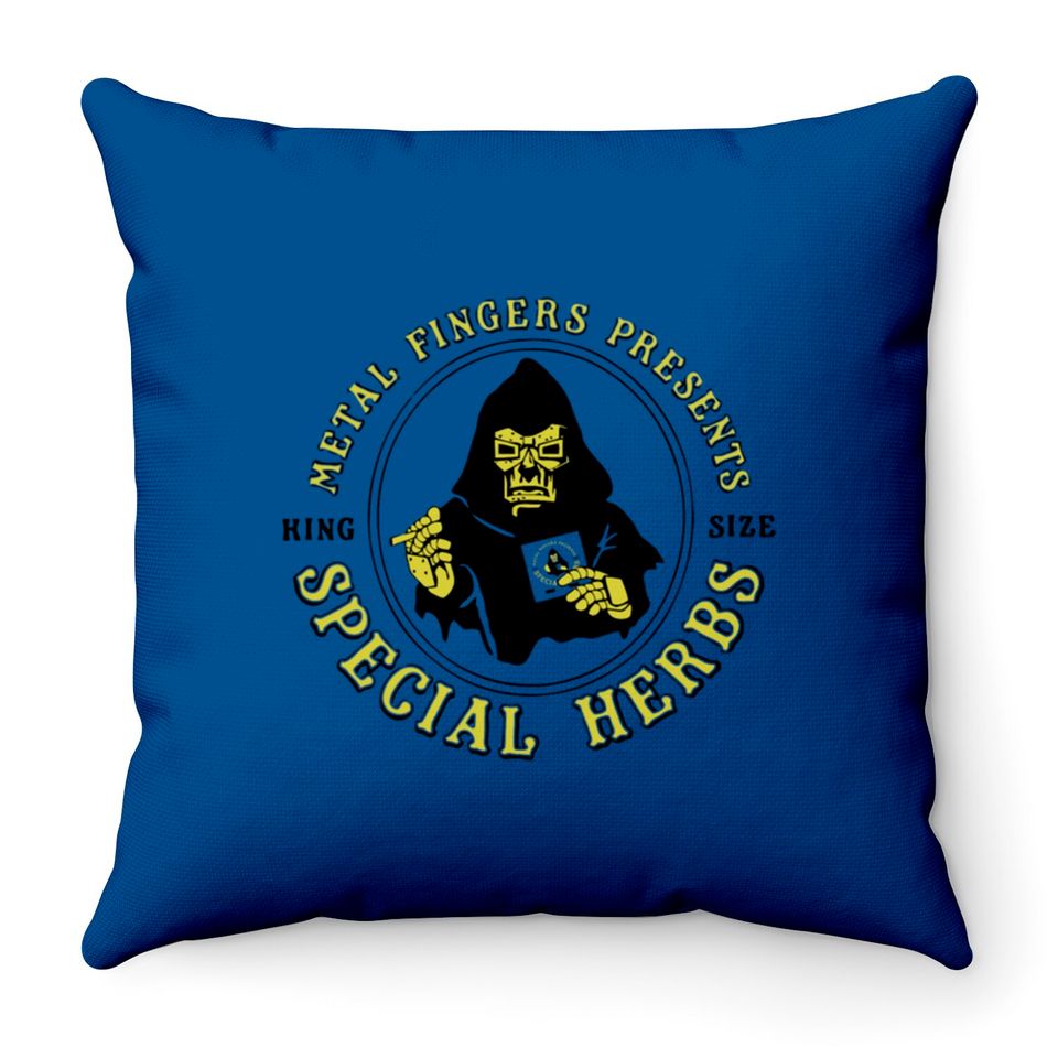 METAL FINGERS SPECIAL HERBS Throw Pillows