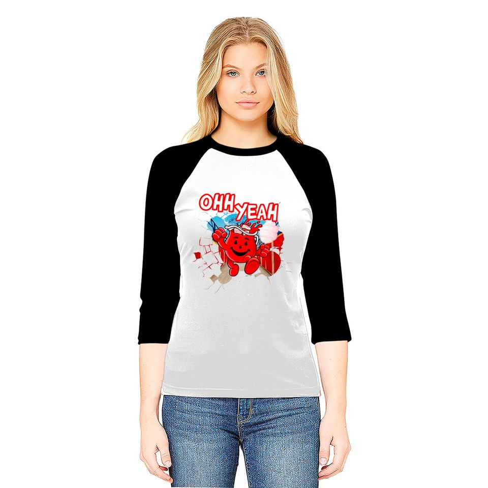 Ohh Yeah Kool Aid Man - Oh Yeah Macho Man Kool Aid - Baseball Tees