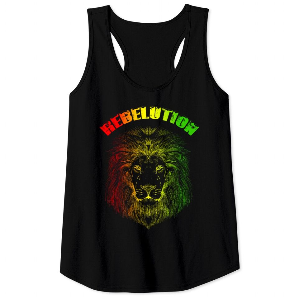 Rebelution Lion Tank Tops Reggae Gift Tank Tops