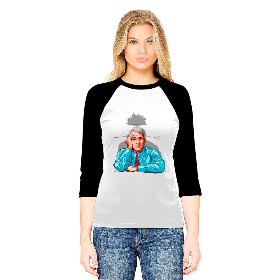 Steve Martin - An illustration by Paul Cemmick - Steve Martin - Baseball Tees