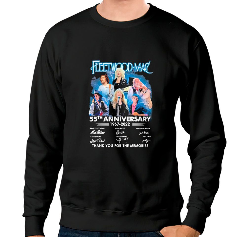 Fleetwood Mac Rock Band Member 55th Anniversary 1967-2022 Signed Thank You Memories Sweatshirts
