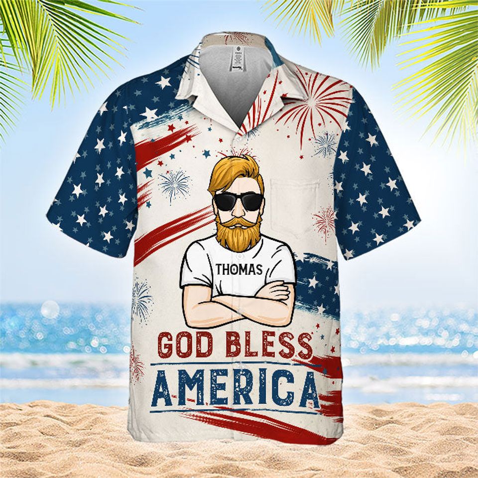 God Bless America Hawaiian Shirt