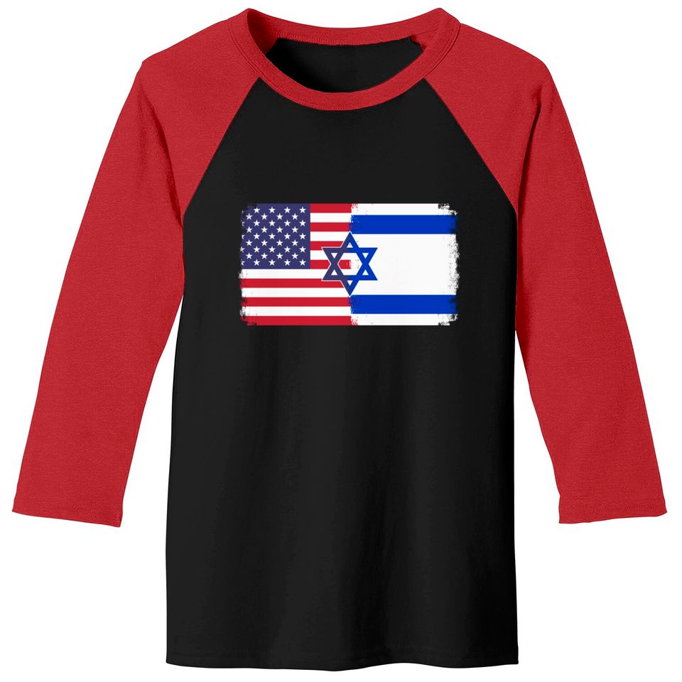 Israel USA flag - Israel - Baseball Tees